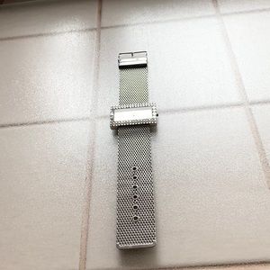 Silvertone Mesh Bracelet Watch with New Battery